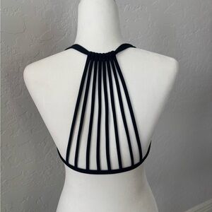 Xhilaration Black Strappy Top Sz L